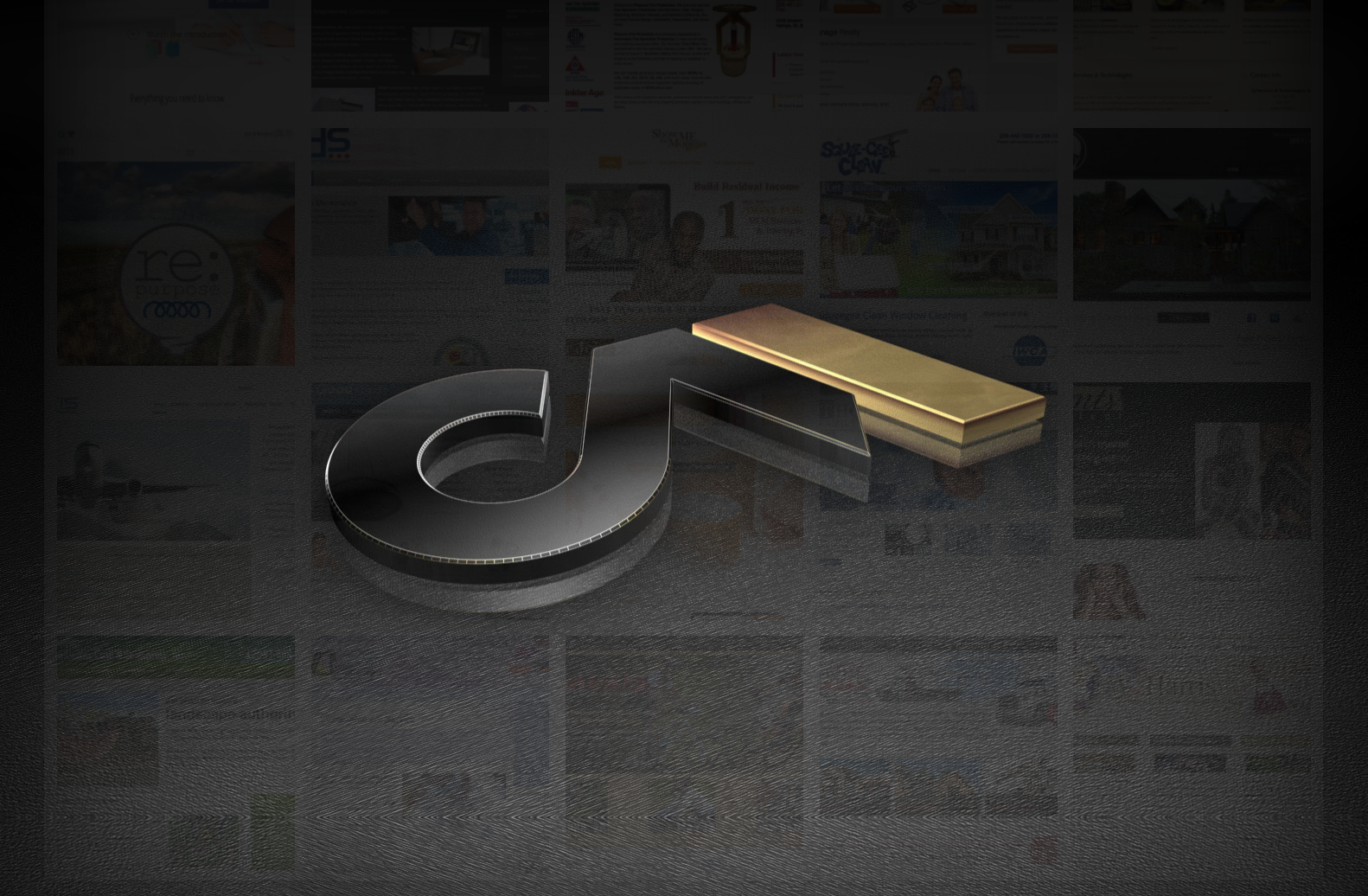 Premium 3D metallic design elements