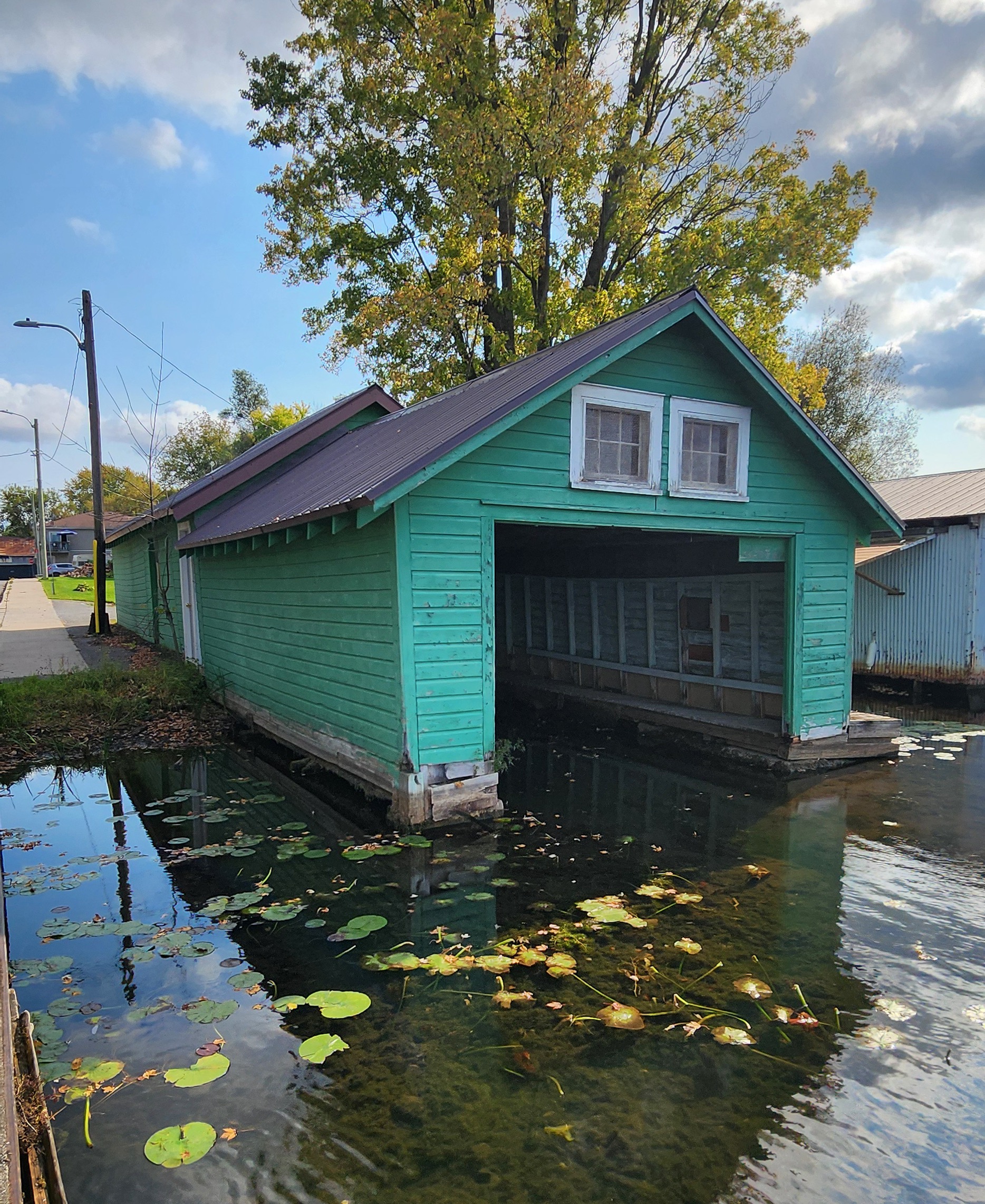 Mainland boathouse exterior