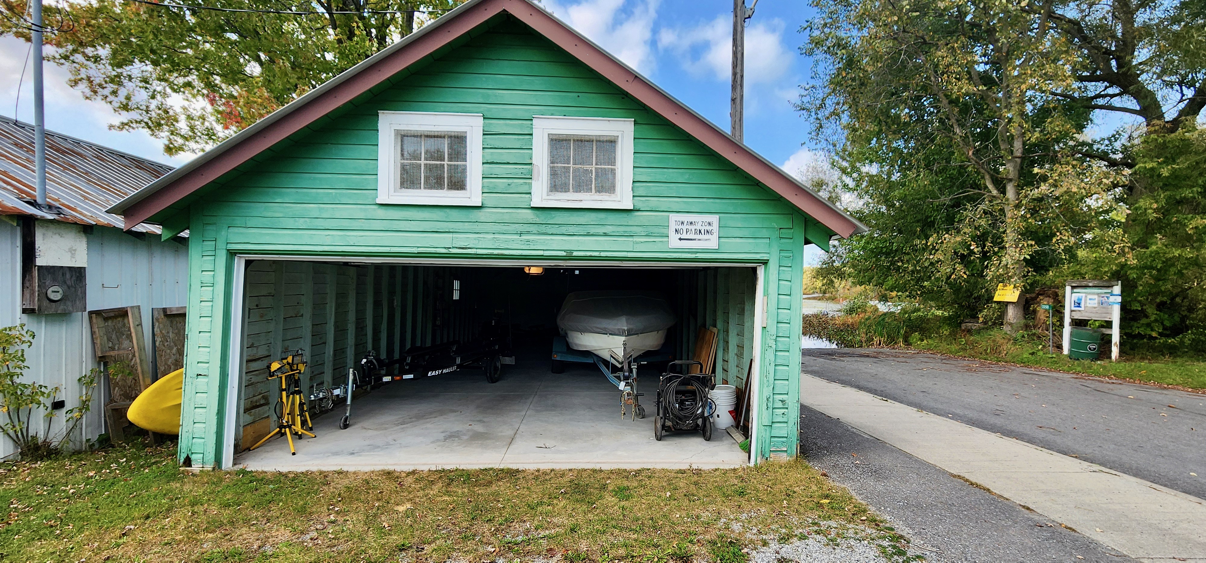 Boathouse interior