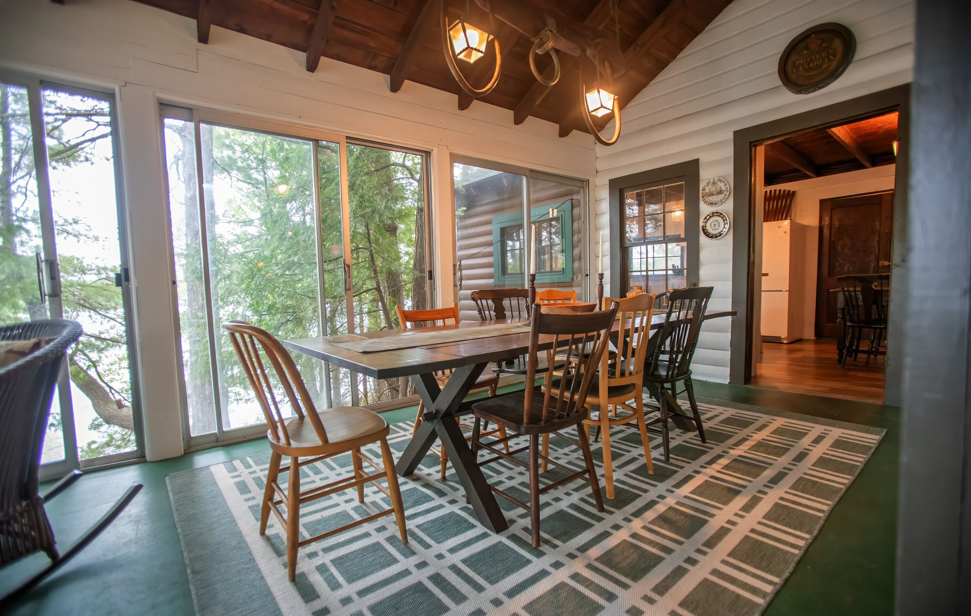 Cottage Sunroom Dining Room
