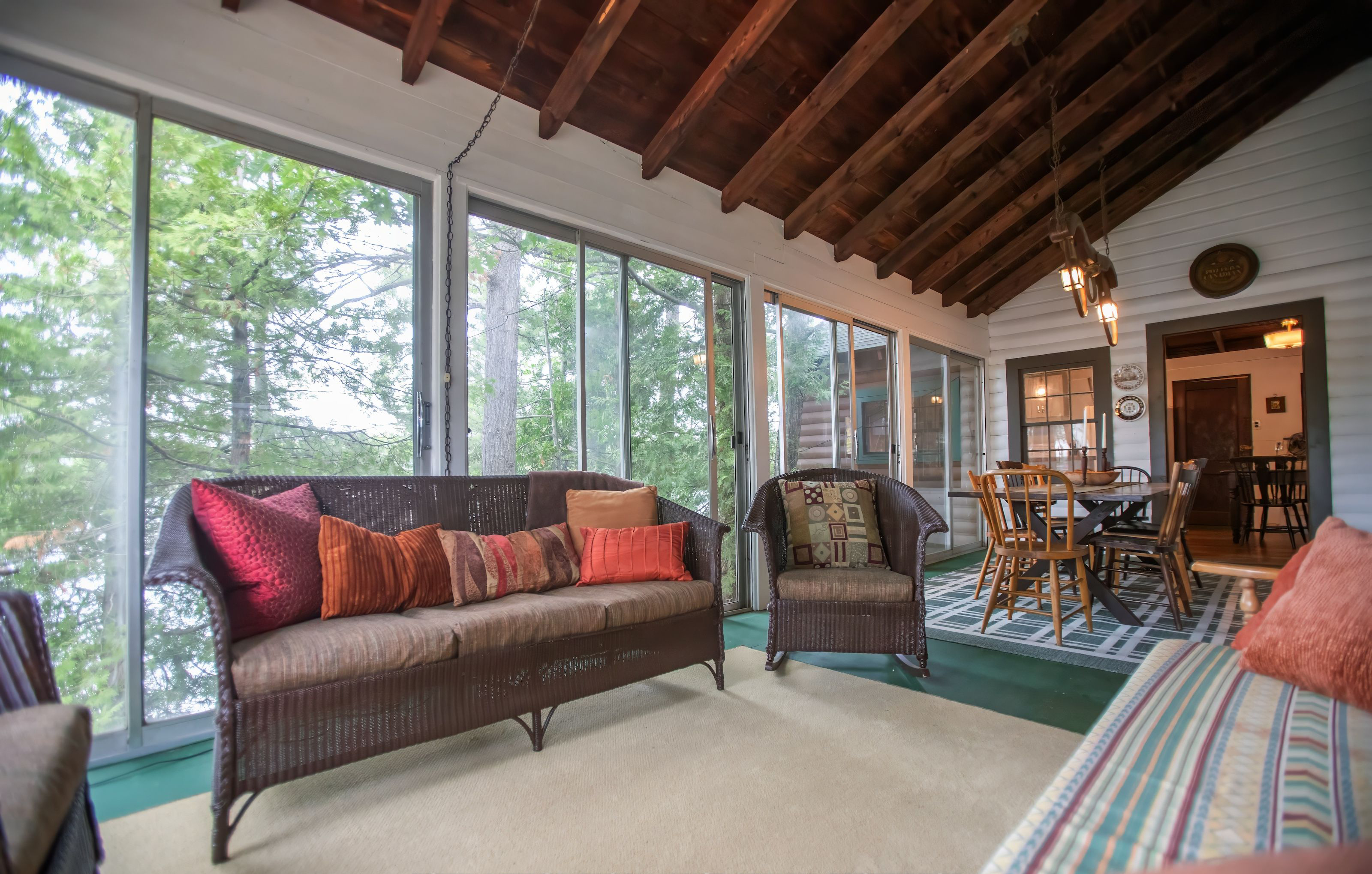 Cottage Sunroom Living