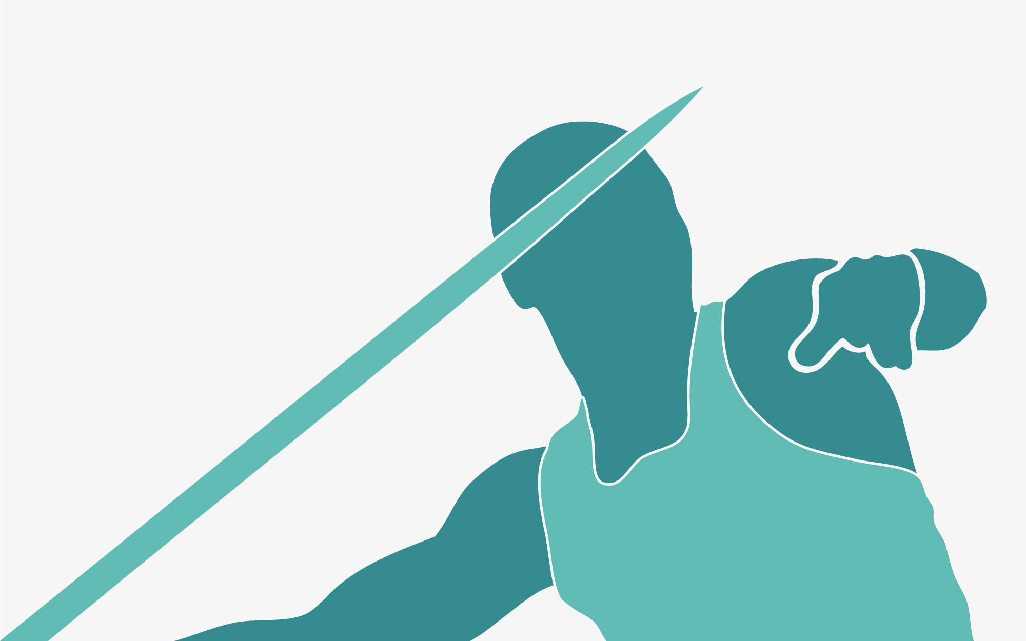 Javelin thrower illustration