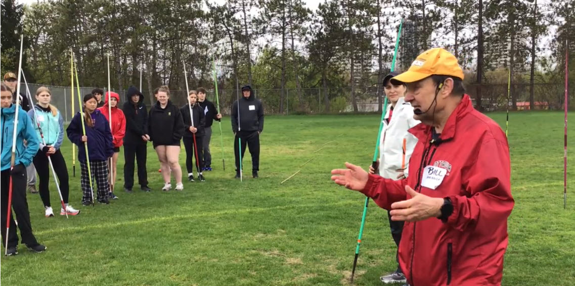 Group javelin training session