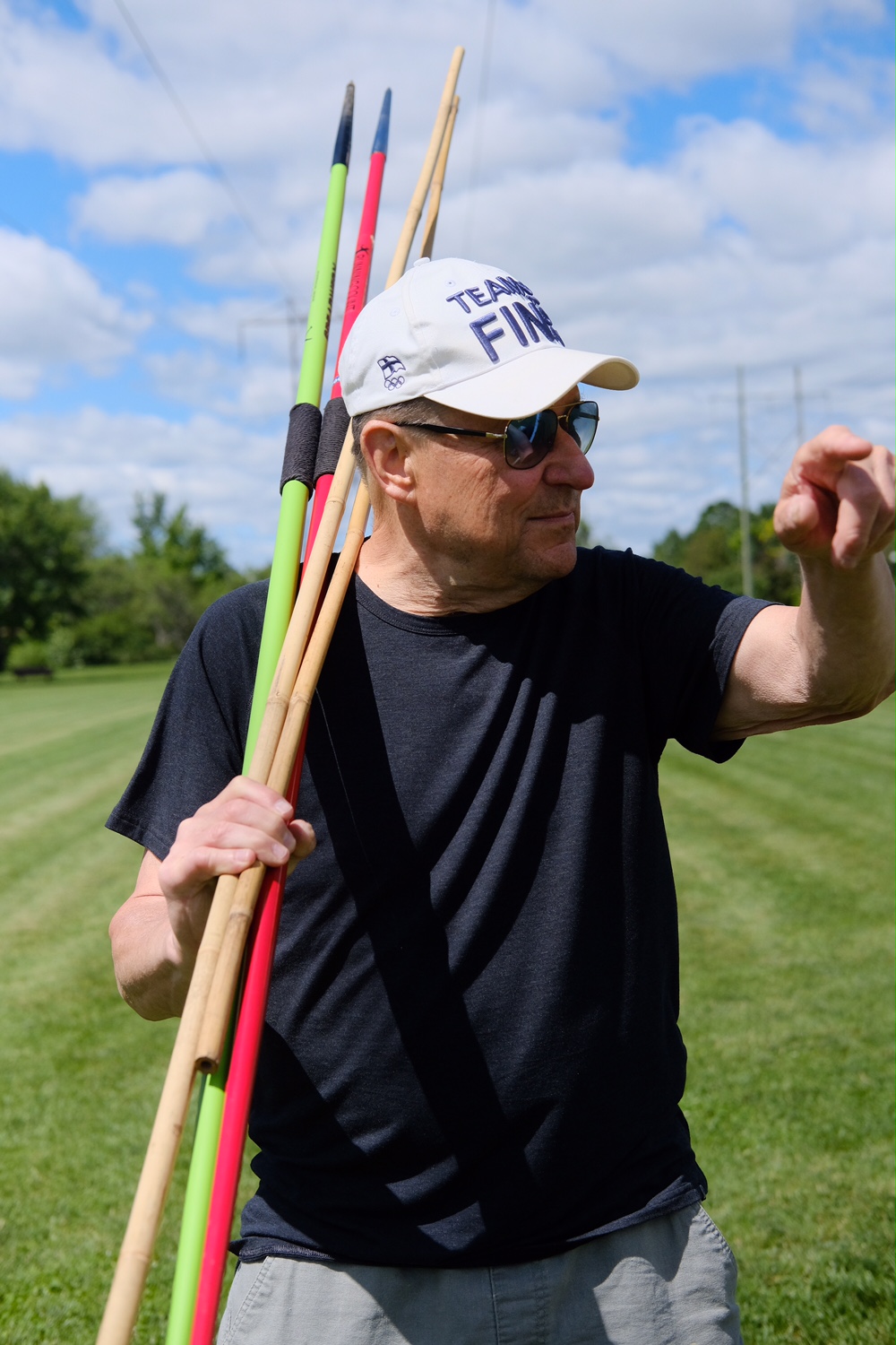 Bill Heikkilä with javelins