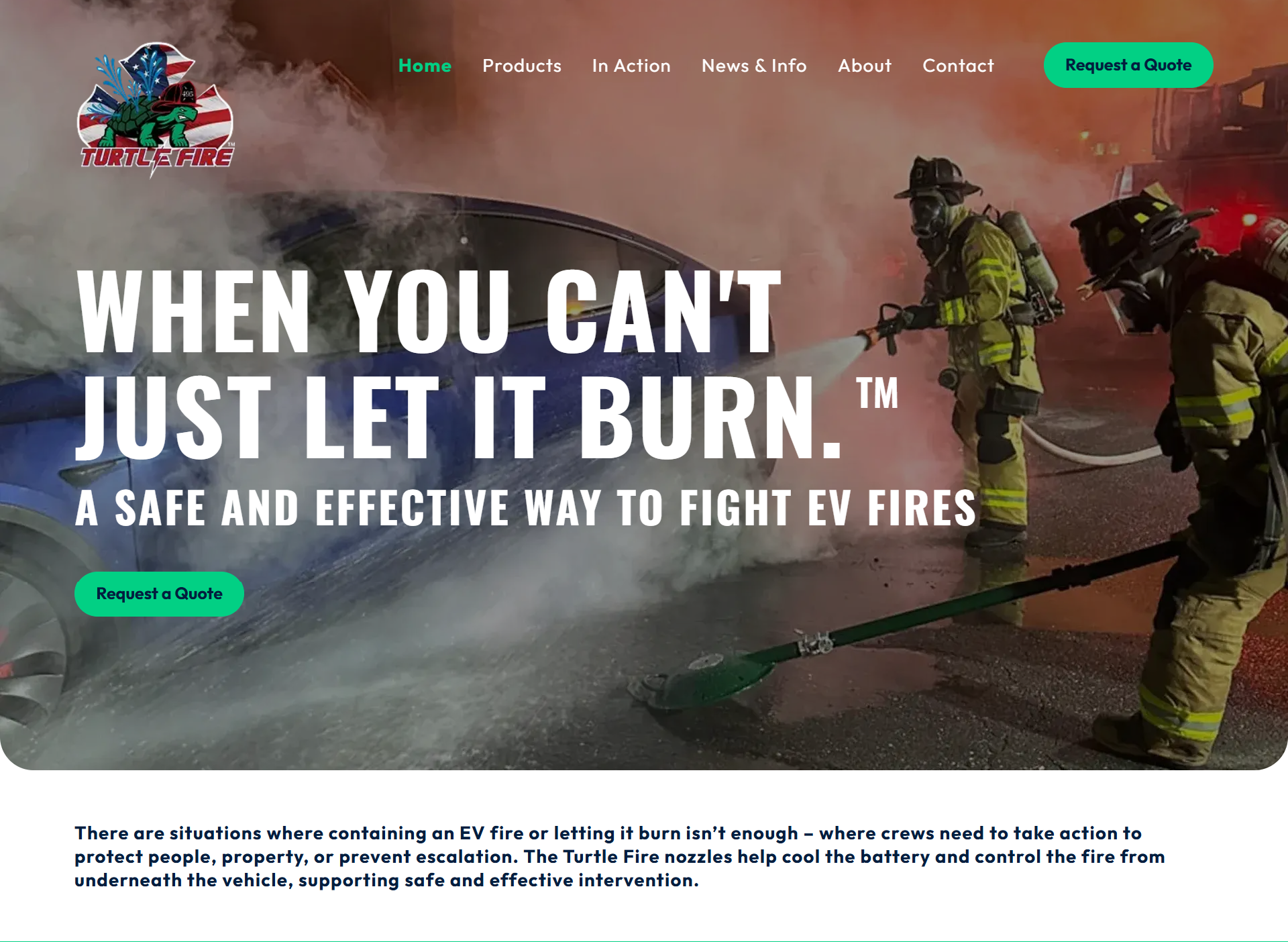 Turtle Fire Systems website screenshot