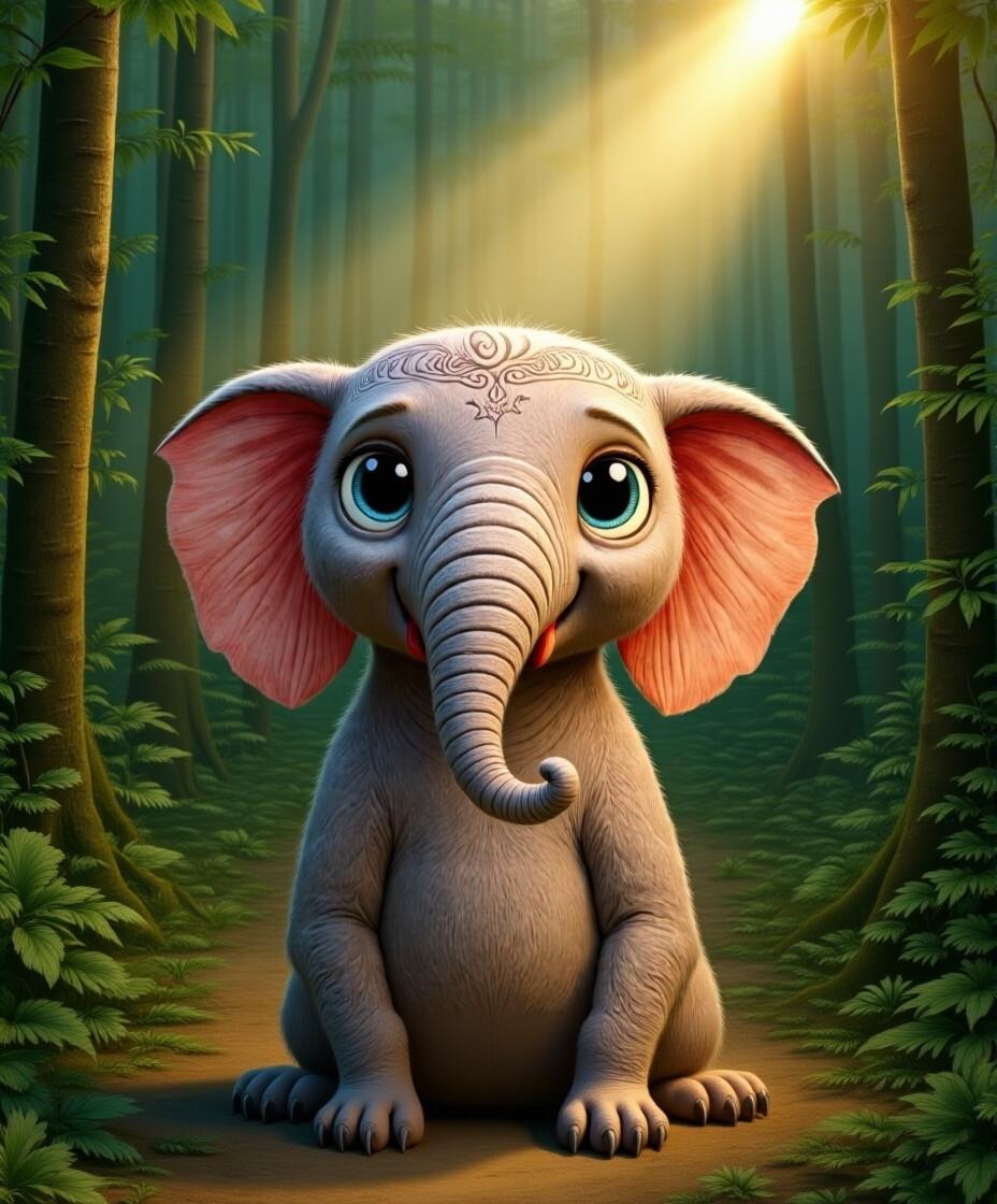 Ellie sitting in golden sunlight in the jungle
