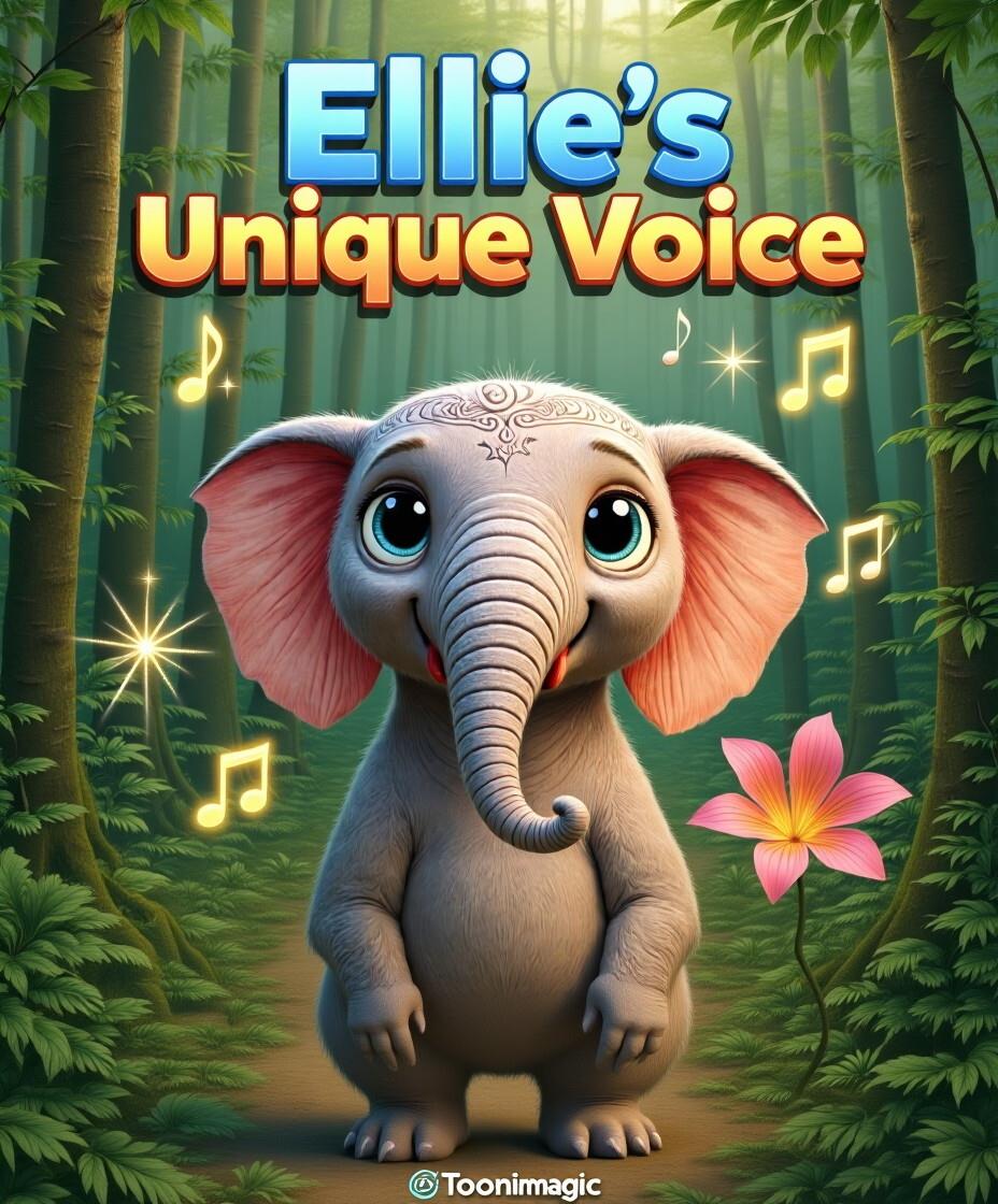 Ellie's Unique Voice — Children's Storybook Cover