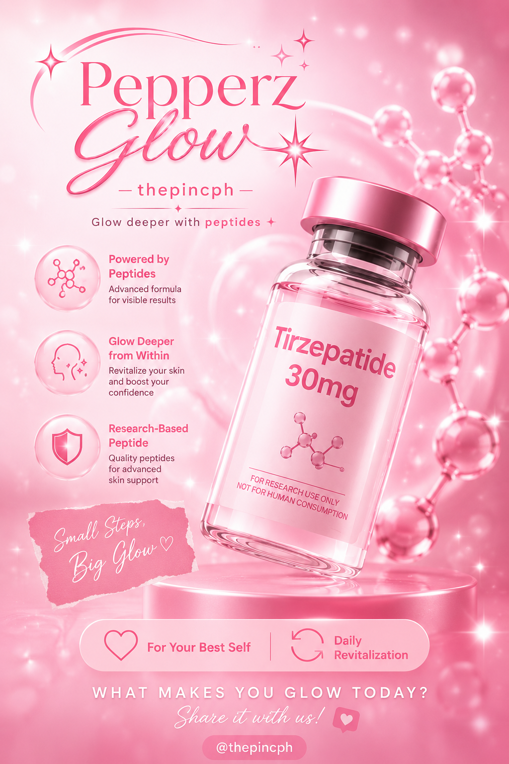 PepperzGlow Tirzepatide 30mg Product Showcase