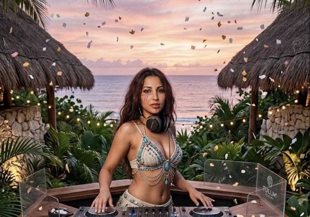 Energetic DJ set at a club event