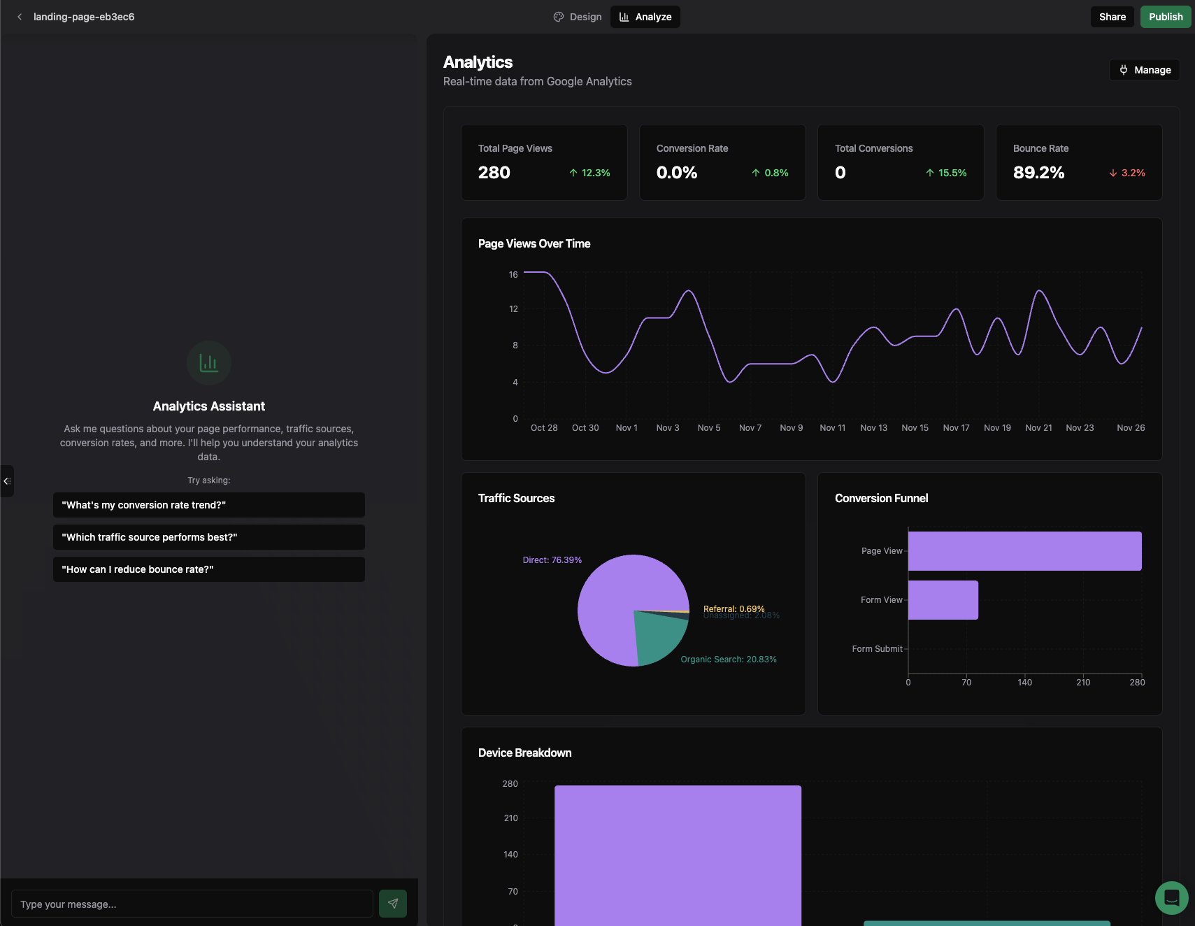 Crisper Marketing AI Agent Product UI