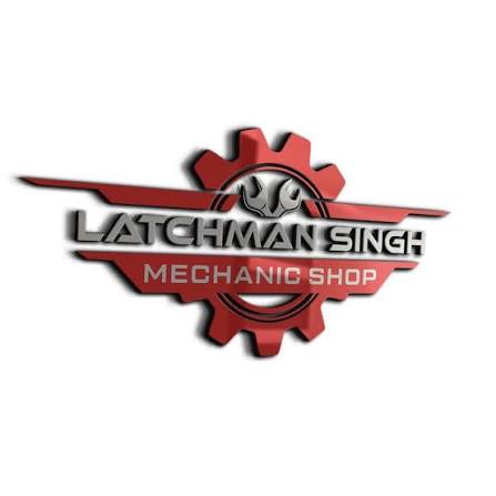 Latchman Singh Mechanic Shop logo — red gear and wrench emblem