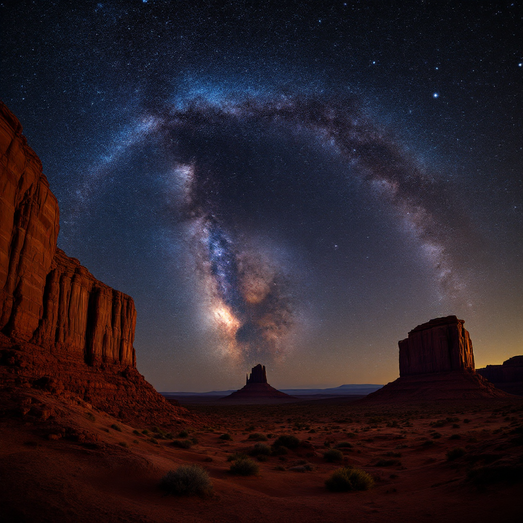 Milky Way over desert