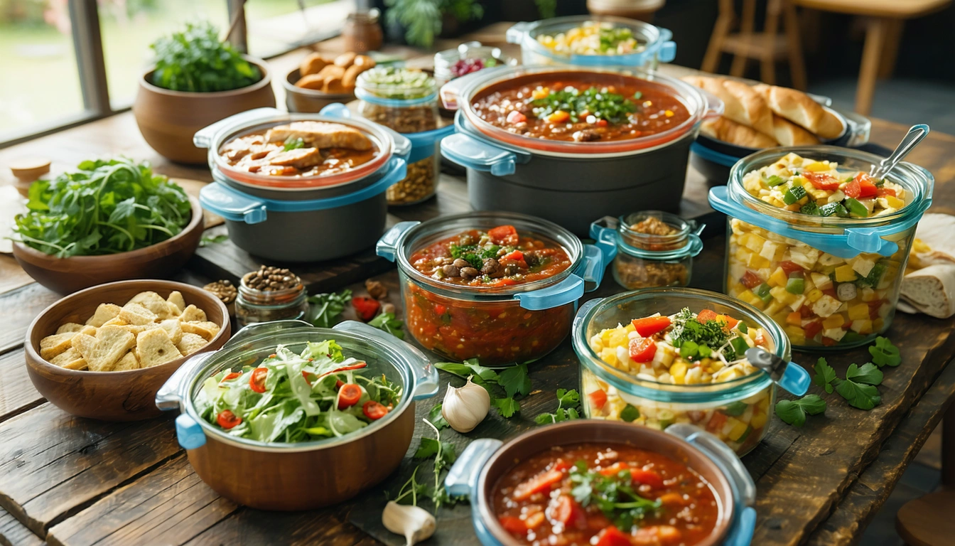Comida casera en recipientes reutilizables
