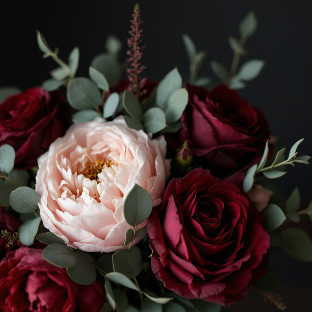Moody floral detail close-up