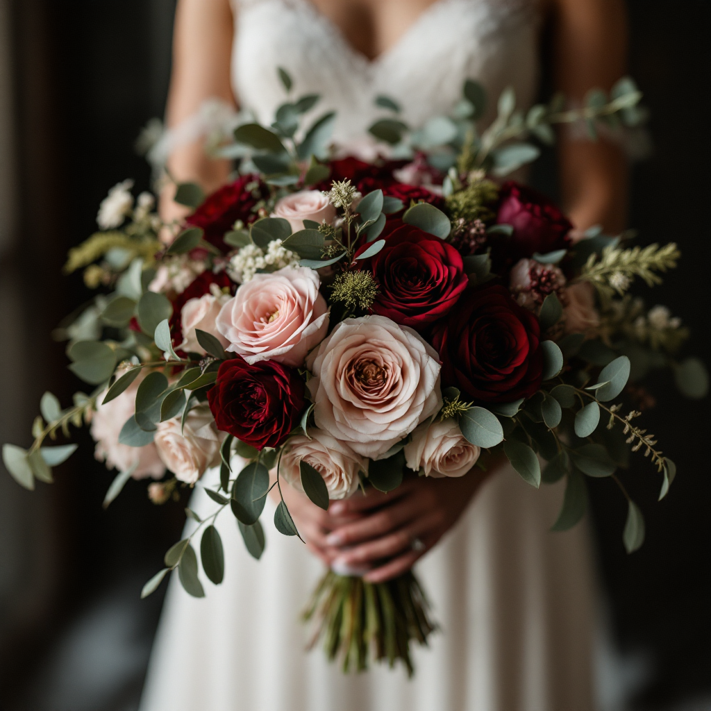 Moody bridal bouquet