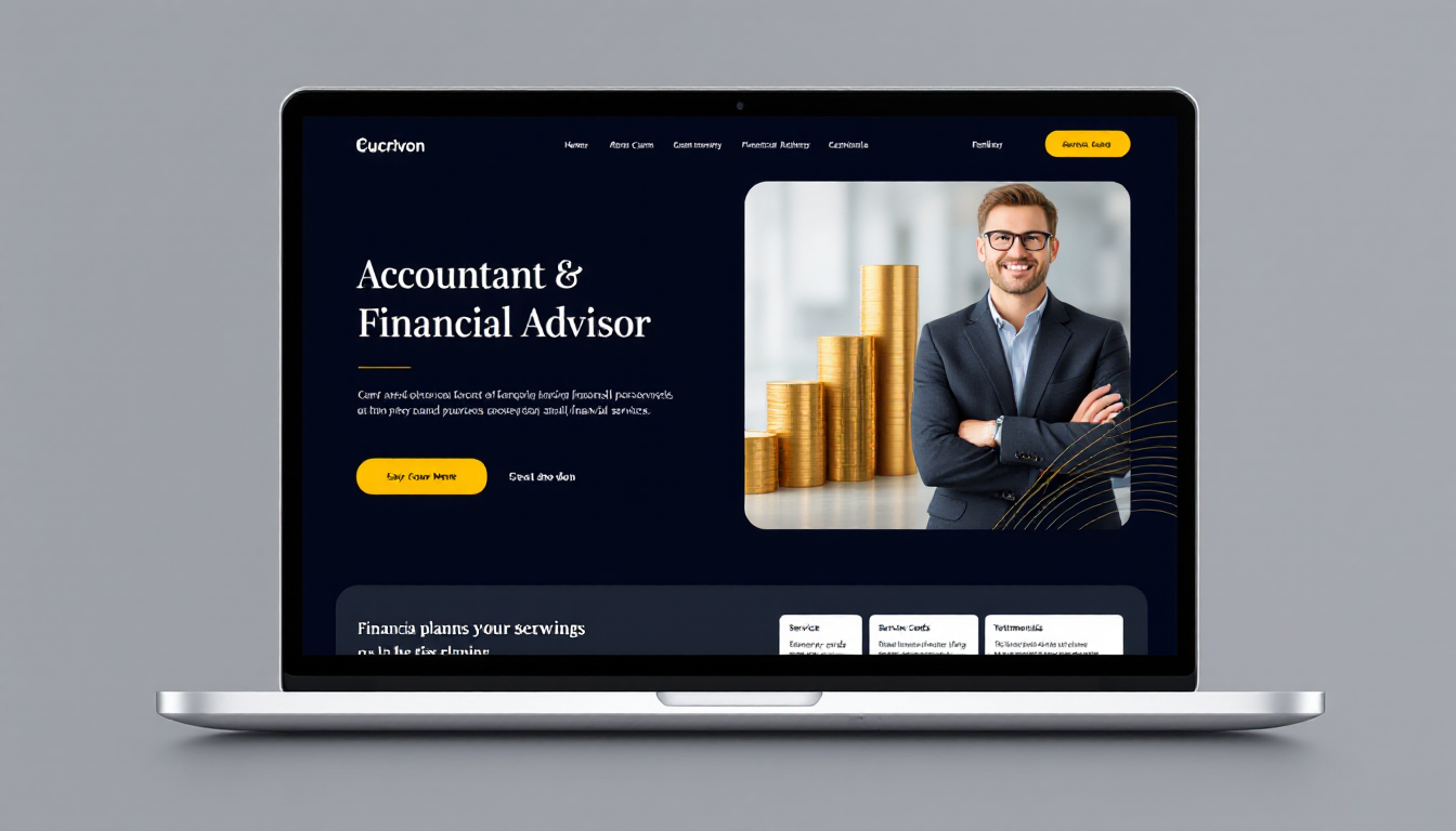 Financial Advisors landing page example