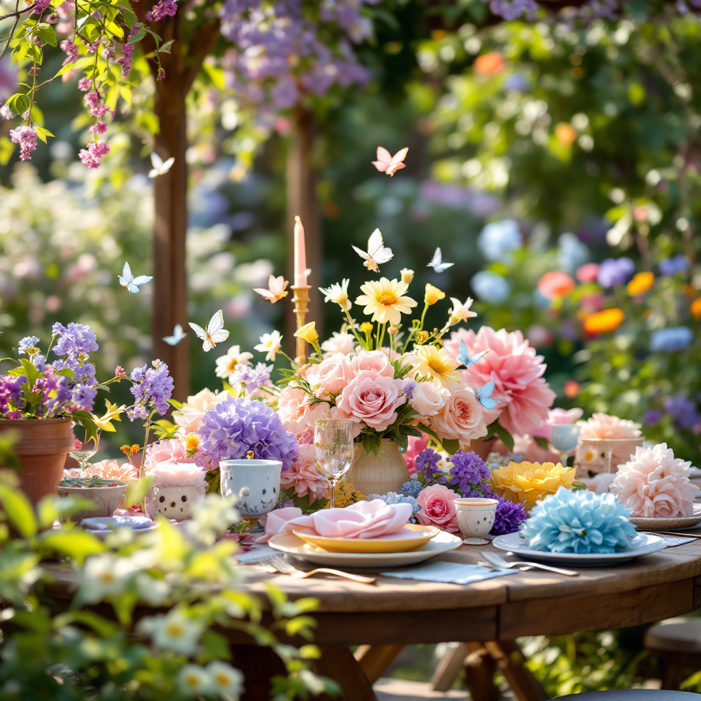 Butterfly Garden Collection hero — bright pastel floral arrangement