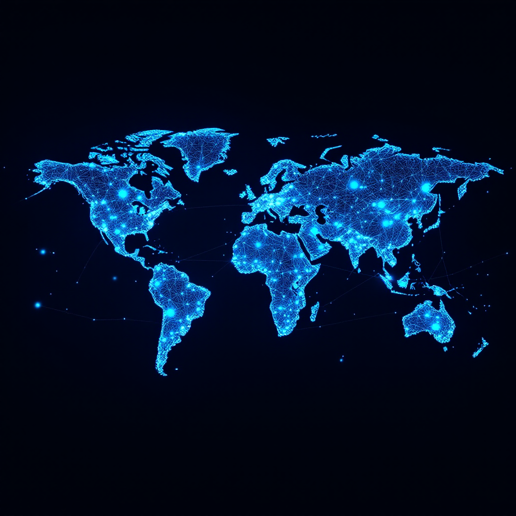 Global creator distribution network visualization