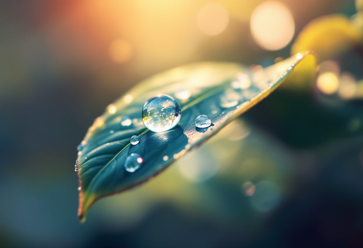 Cleanse icon — a gentle water droplet on a leaf