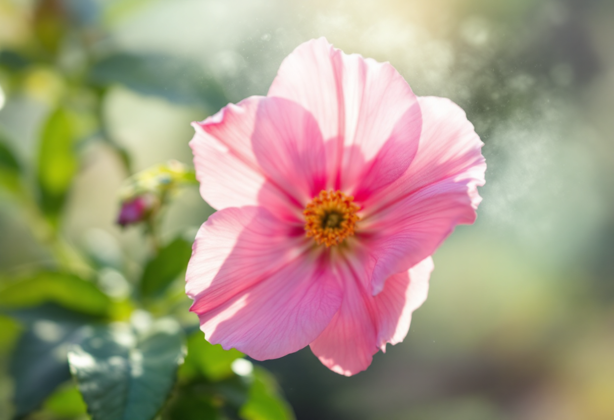 Tone icon — a flower with a gentle mist spray