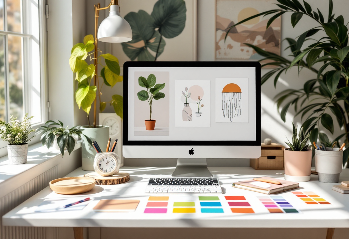 Bloom & Co. branding project showcasing logo, color palette, and packaging design