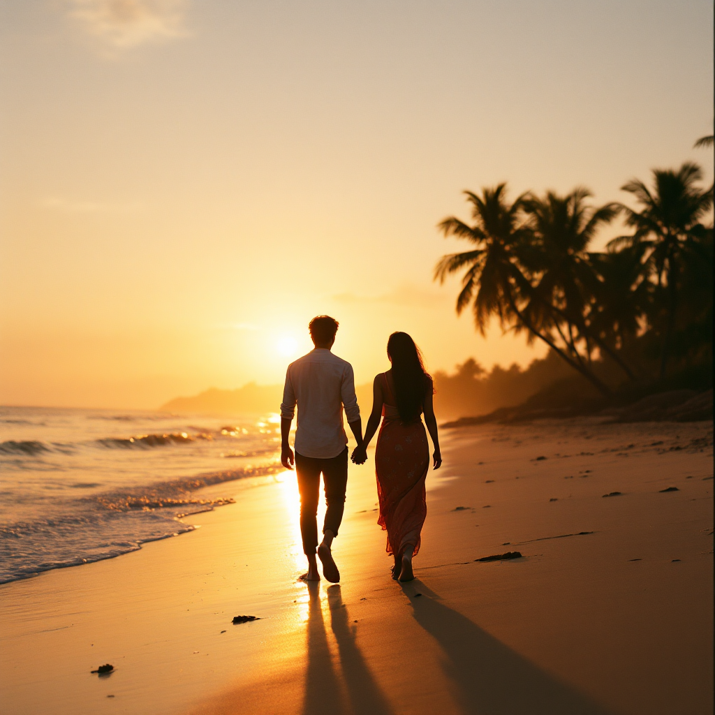 Walking on a Goa beach