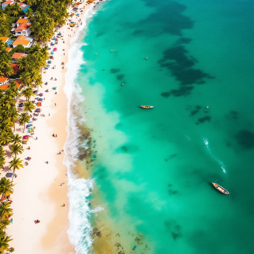 Aerial view of South Goa beach