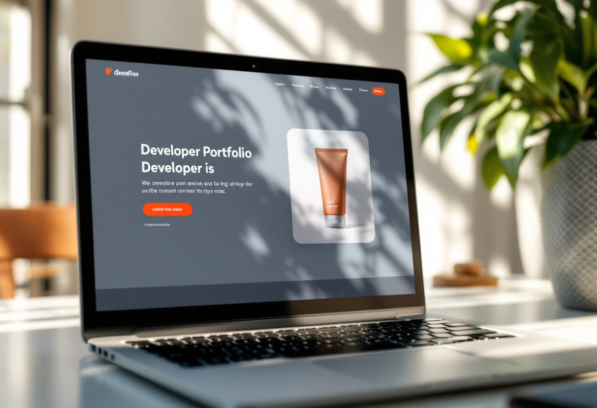 Preview of the Minimal Developer Portfolio template featuring a clean layout with project cards and skills section