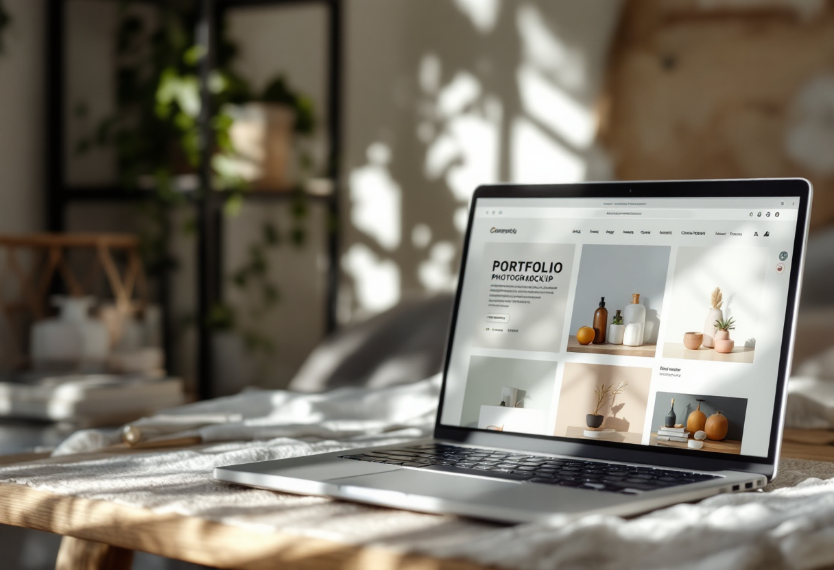 Preview of the Photography Portfolio template displaying a stunning masonry grid of photographs with a full-width hero image