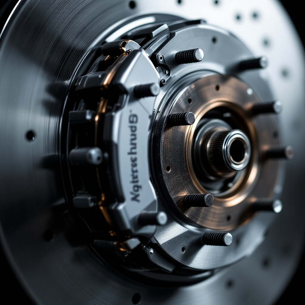 Car brake disc rotor and caliper