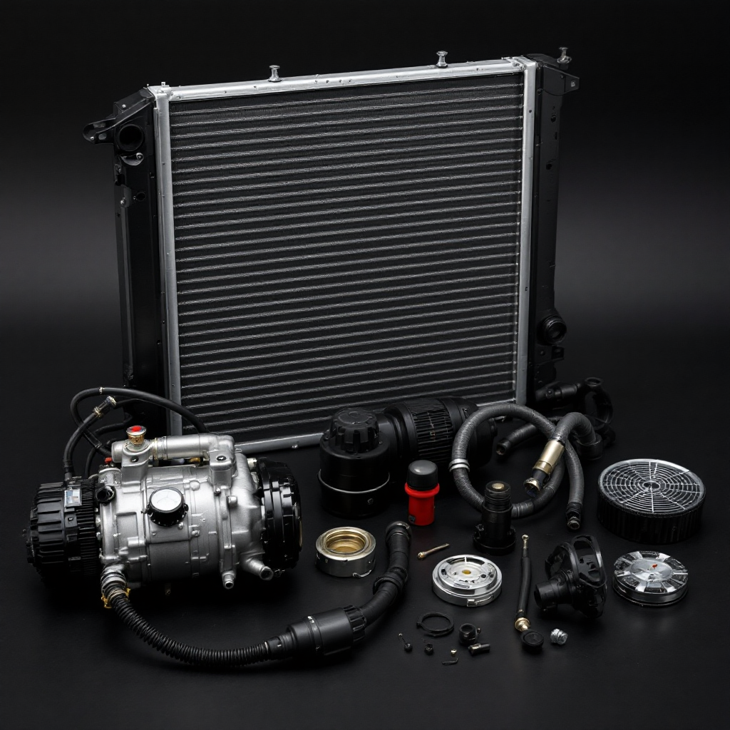 Car air conditioning compressor and cooling system parts