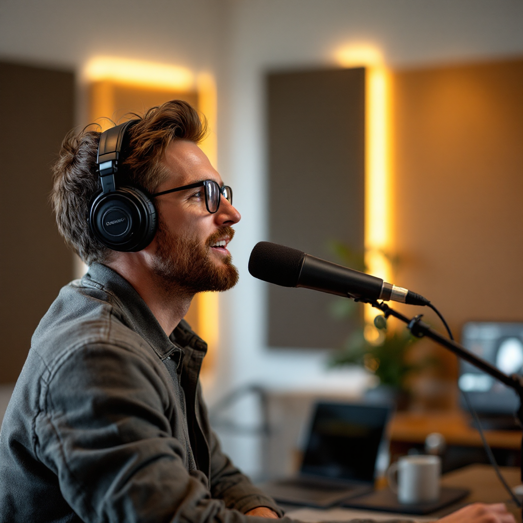 Professional podcast recording studio