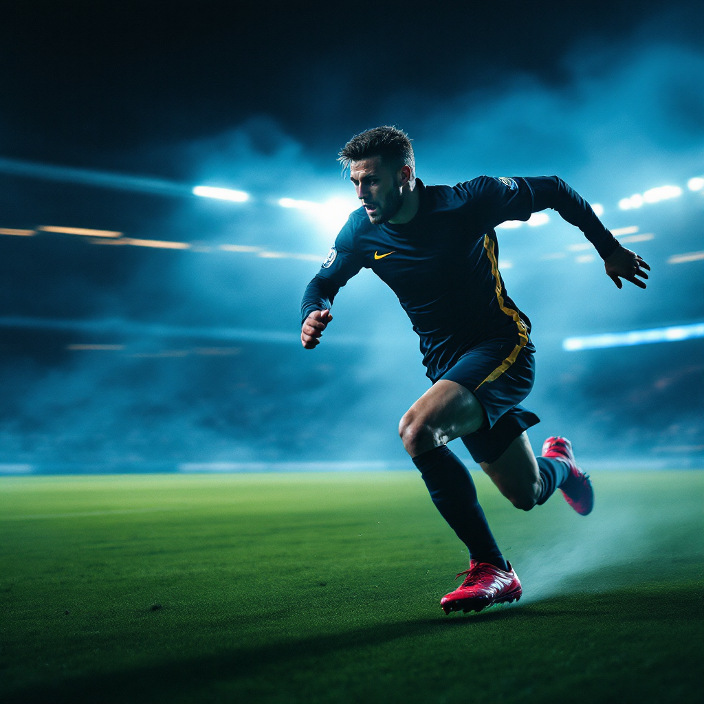 Dynamic sports action shot
