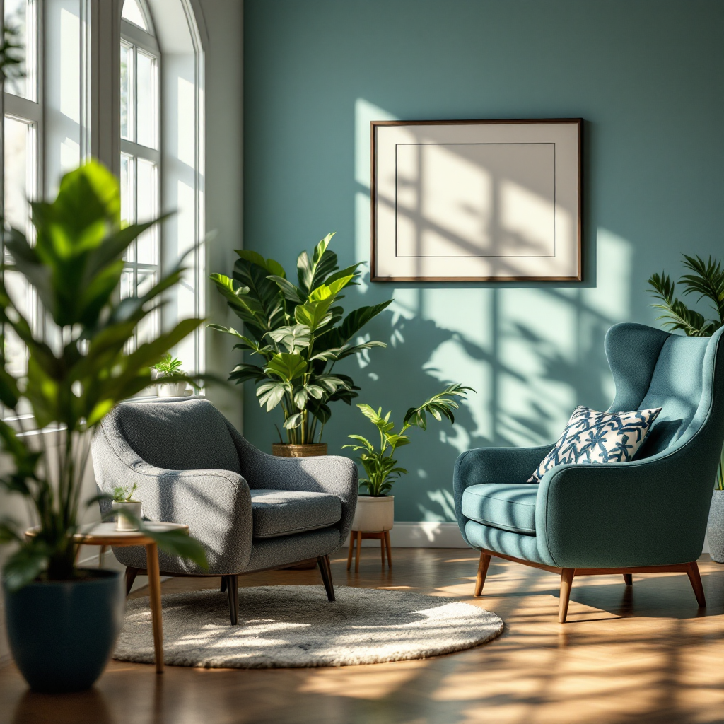 Behavioral health counseling environment with warm natural light