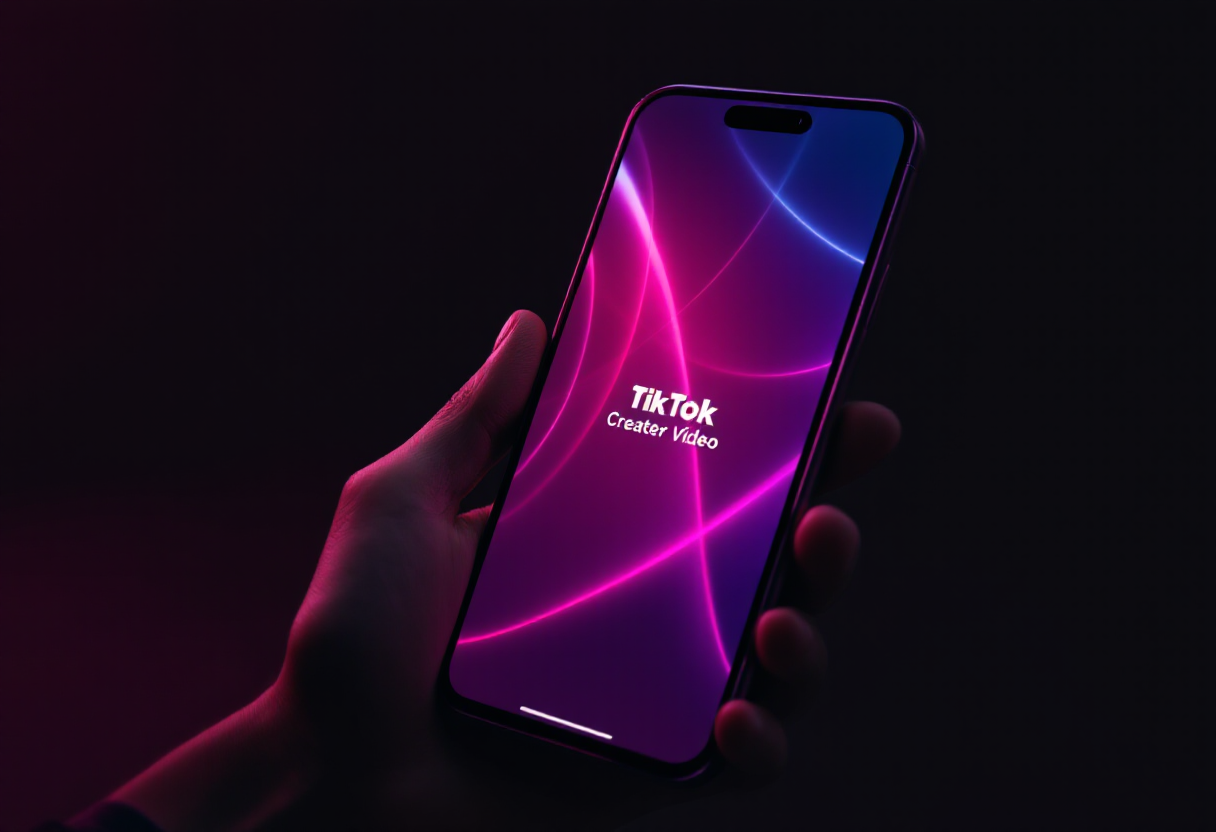 Preview of TikTok video templates with bold pink neon visual effects