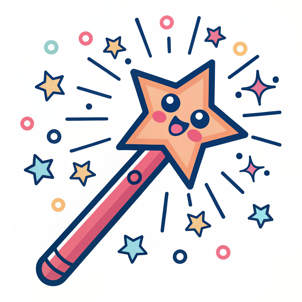 AI magic wand icon representing smart editing tools