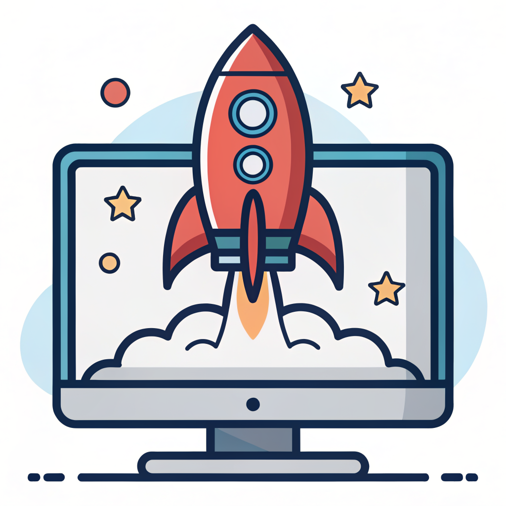 Rocket export icon representing instant sharing to social platforms