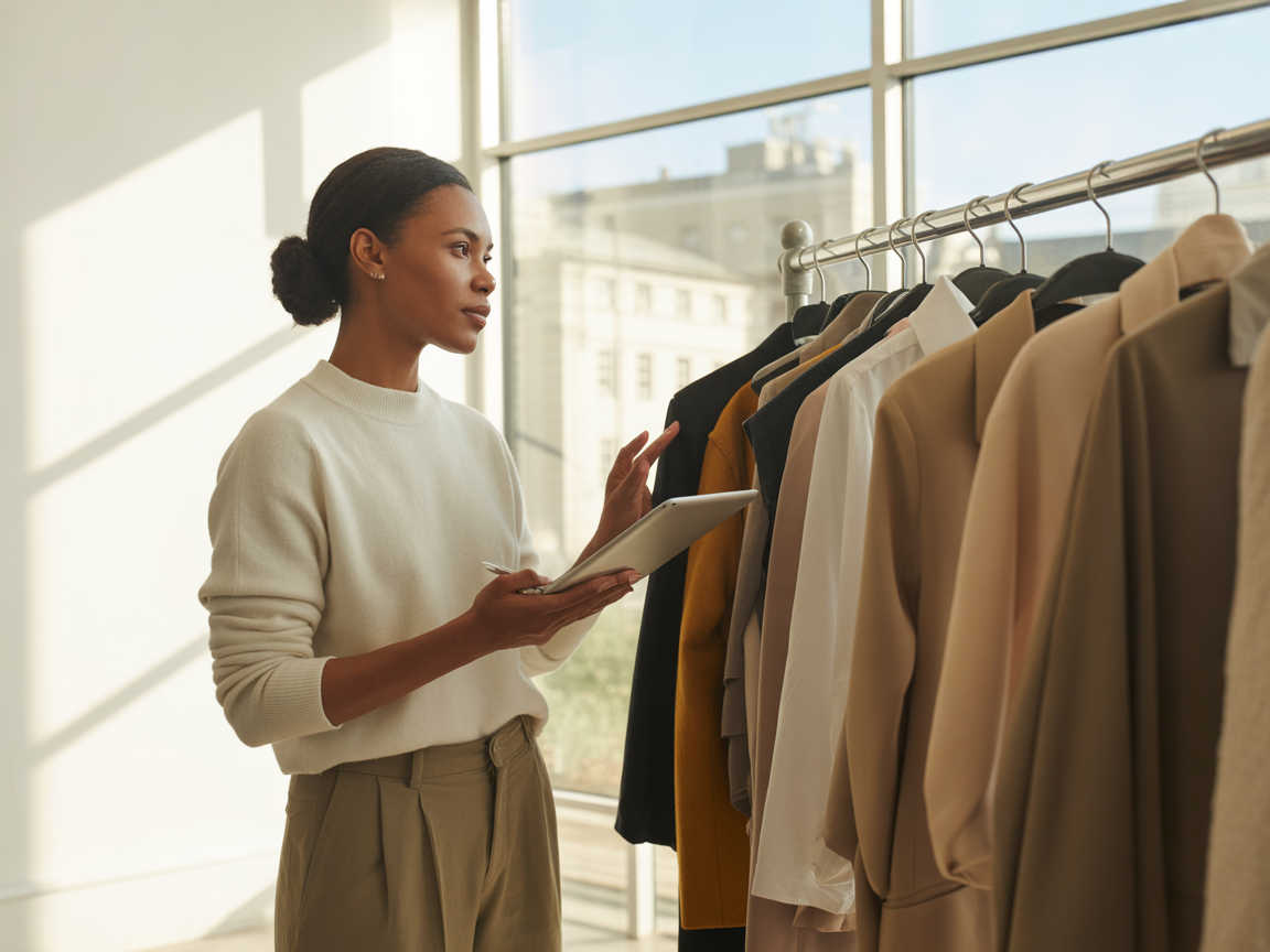 Fashion stylist providing expert styling tips and advice