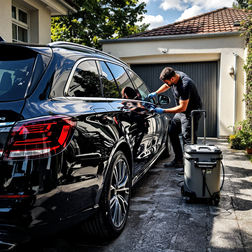 Mobile detailing at a private location