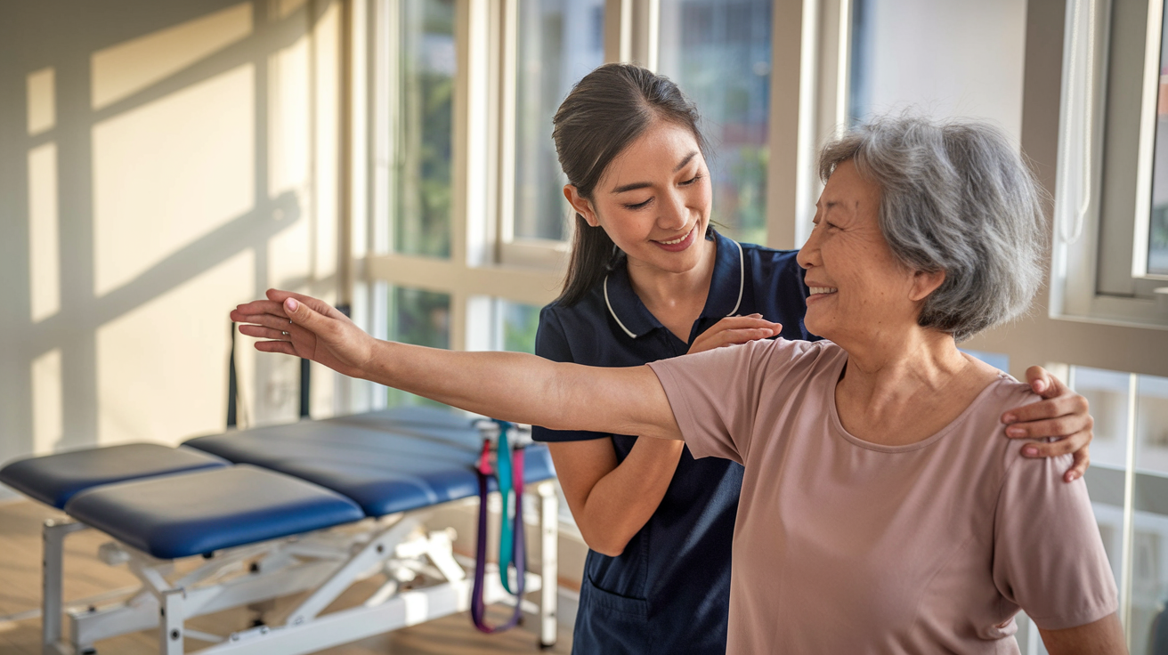 Home physiotherapy session in Singapore