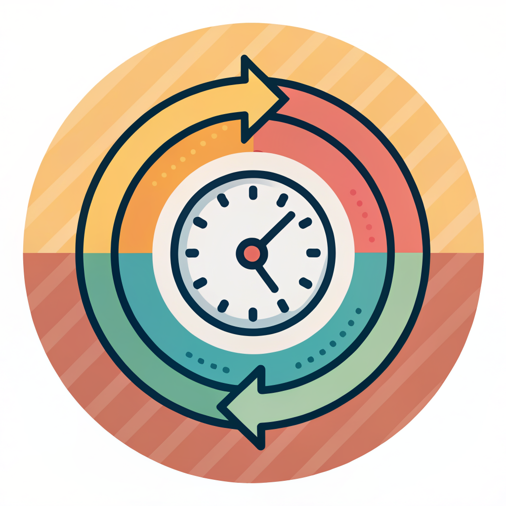 Flexible schedule clock icon