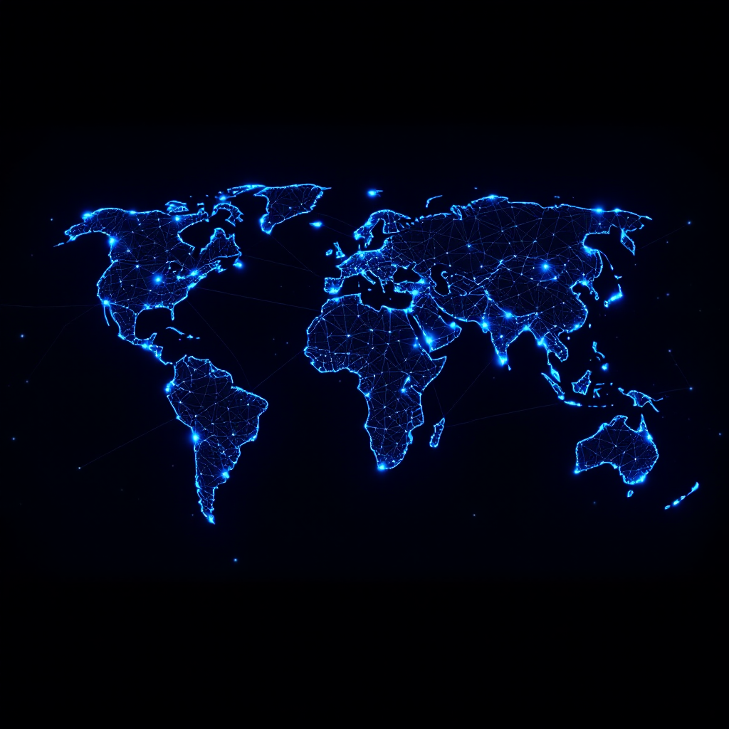 Global creator distribution network map