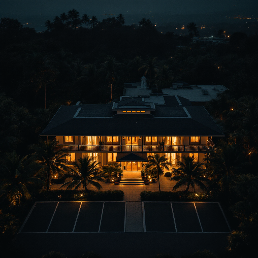 Bora Bora Motel à noite