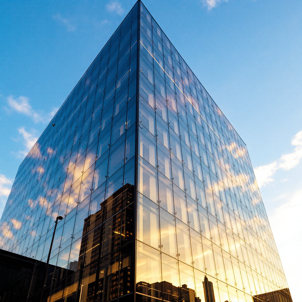 Commercial building with professional window tinting in Houston