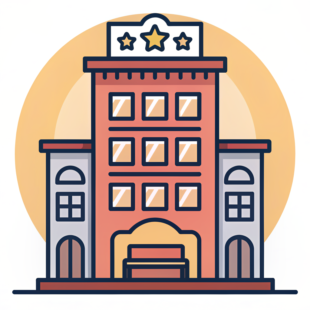 Hotel icon representing comfortable hotel stays