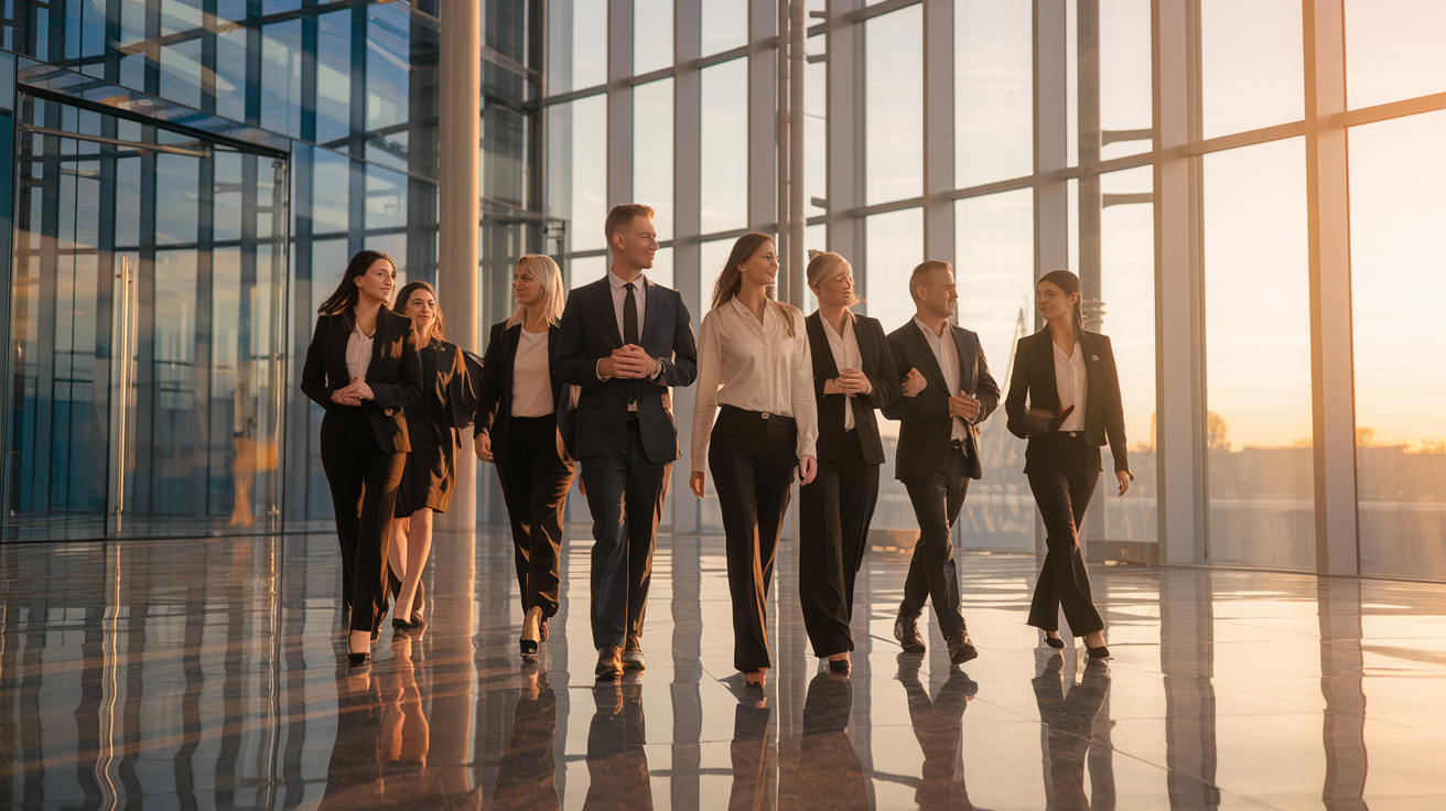 Business-Team nutzt günstige Mobilfunktarife unterwegs - 20 bis 40 Prozent sparen mit BCS Mobile
