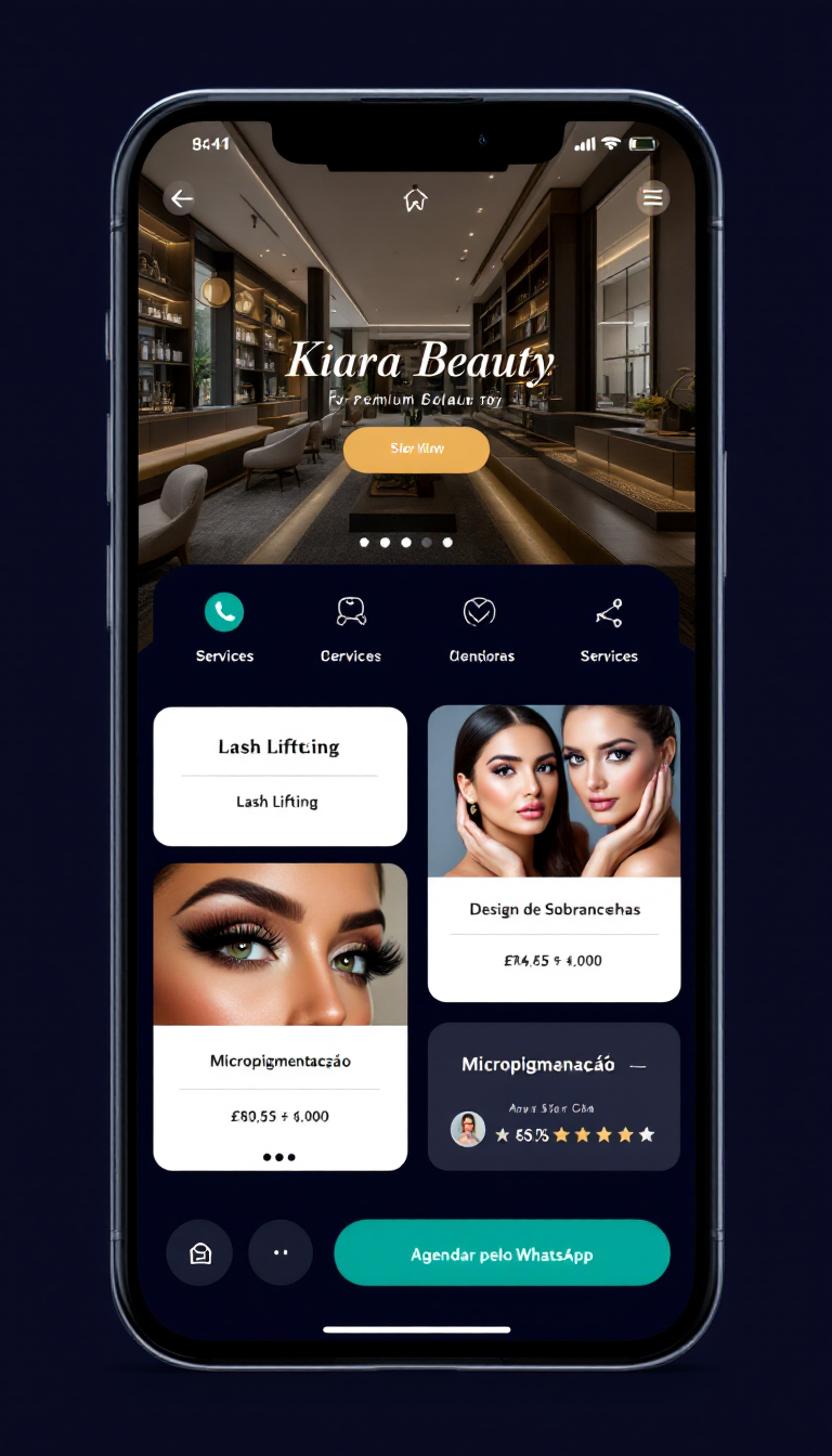 Exemplo de SmartBio premium para salão de beleza