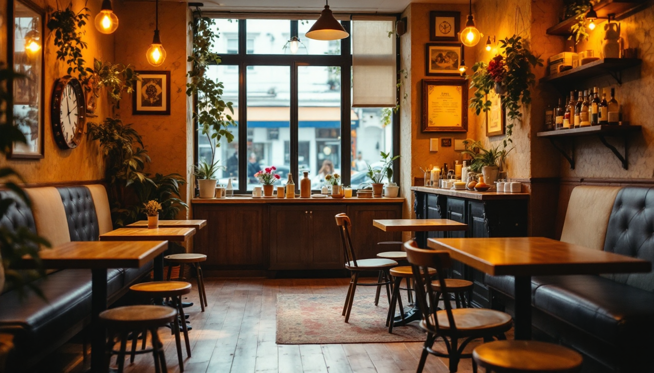 Cozy cafe interior