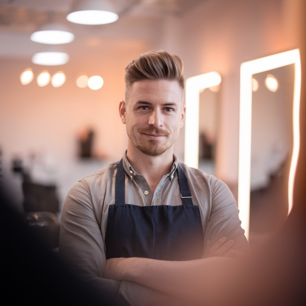 Portrait of Marcus, precision cutting specialist at Lumen Hair Studio