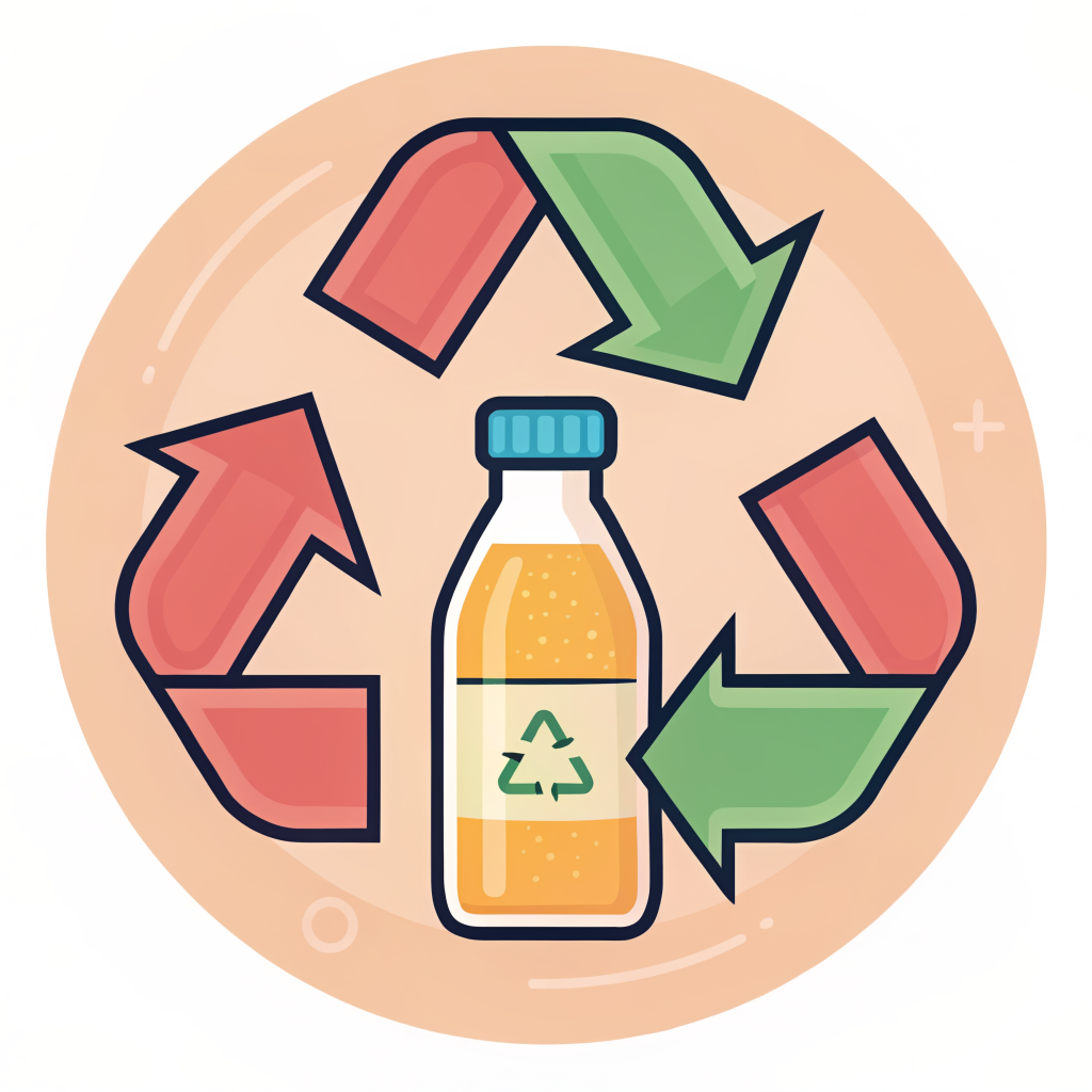 Sustainable packaging recycling icon